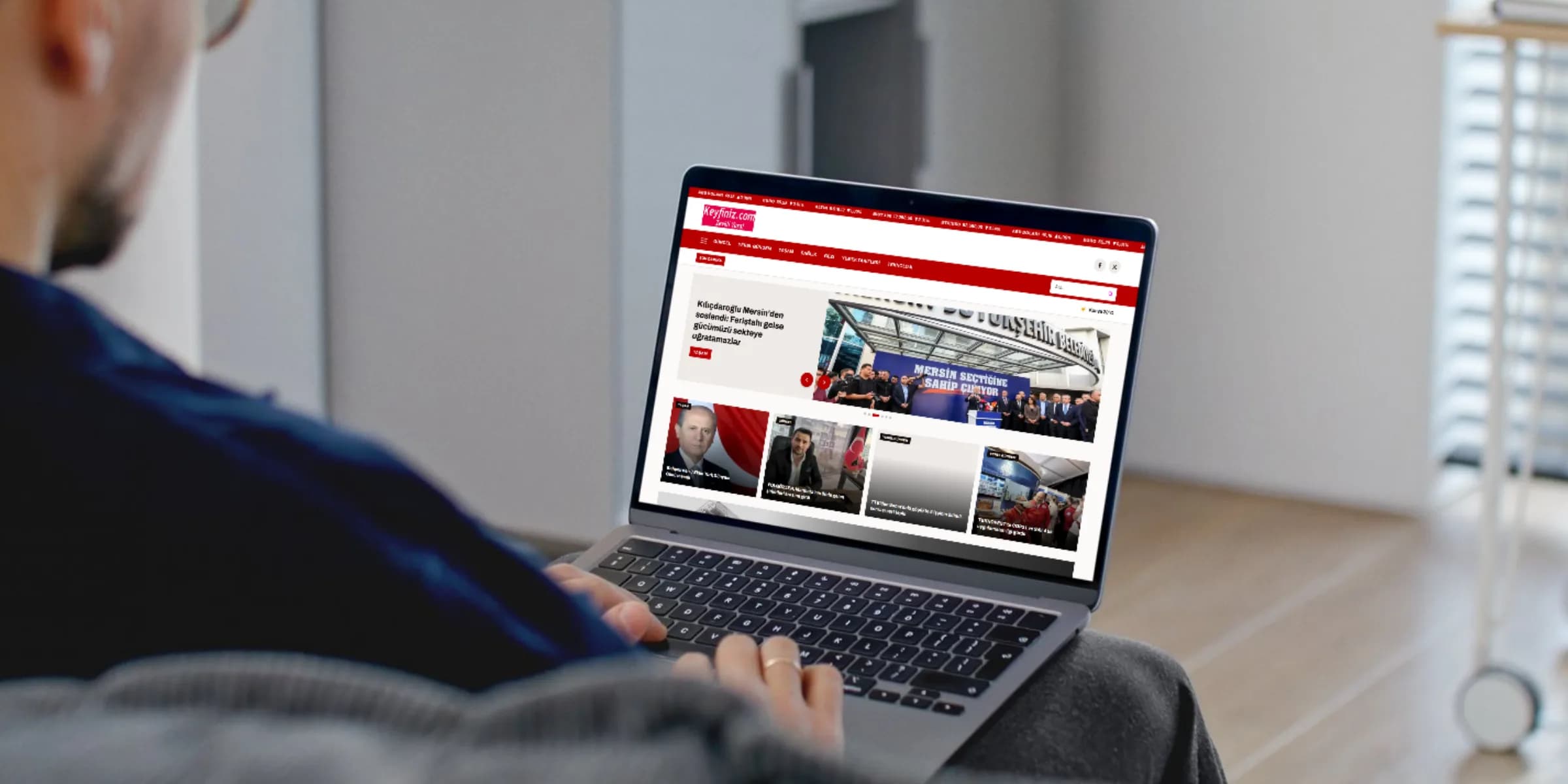 Keyfiniz Haber Portalı ana sayfa arayüzü