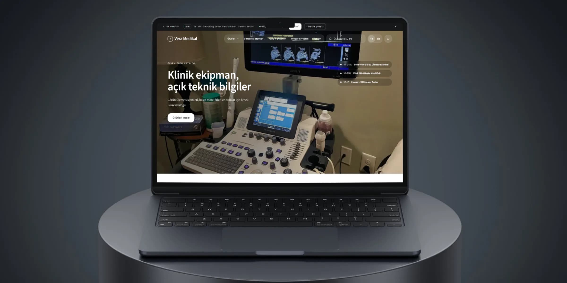 Vera Medikal E-Katalog demo görseli